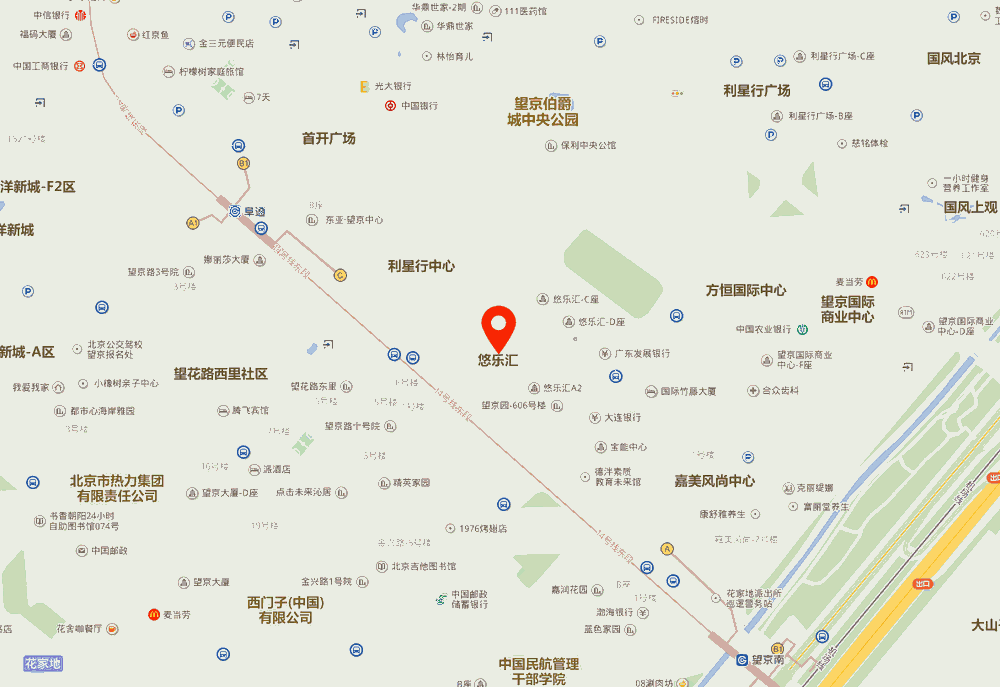 (望京)悠乐汇位置地图